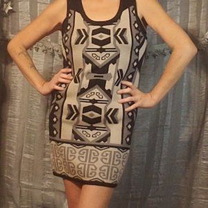 Southwestern Black Sweater Dress by t/o Sweaters Sleeveless Womens